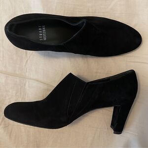 Stuart Weitzman Suede High Heel Ankle Shoe Booties Black 8.5
